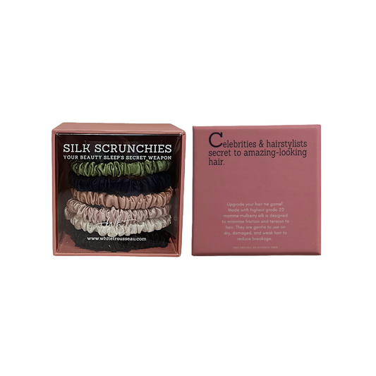 Set of Six Silk Skinny Hair Ties