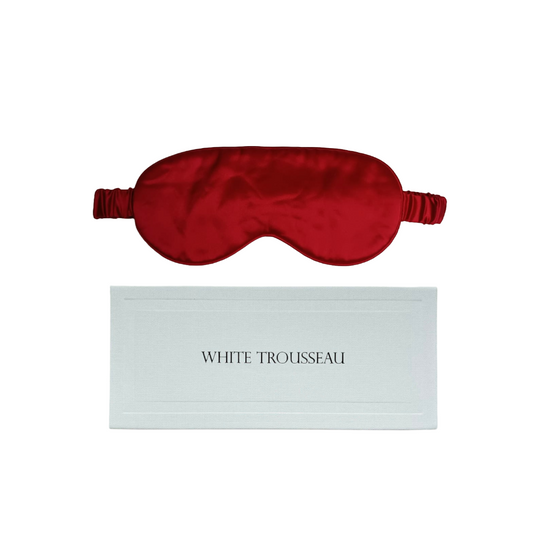 Aurelie Pure Silk Sleep Eye Mask | Red