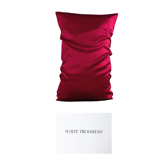 Aurelie Pure Silk Pillowcase | Red