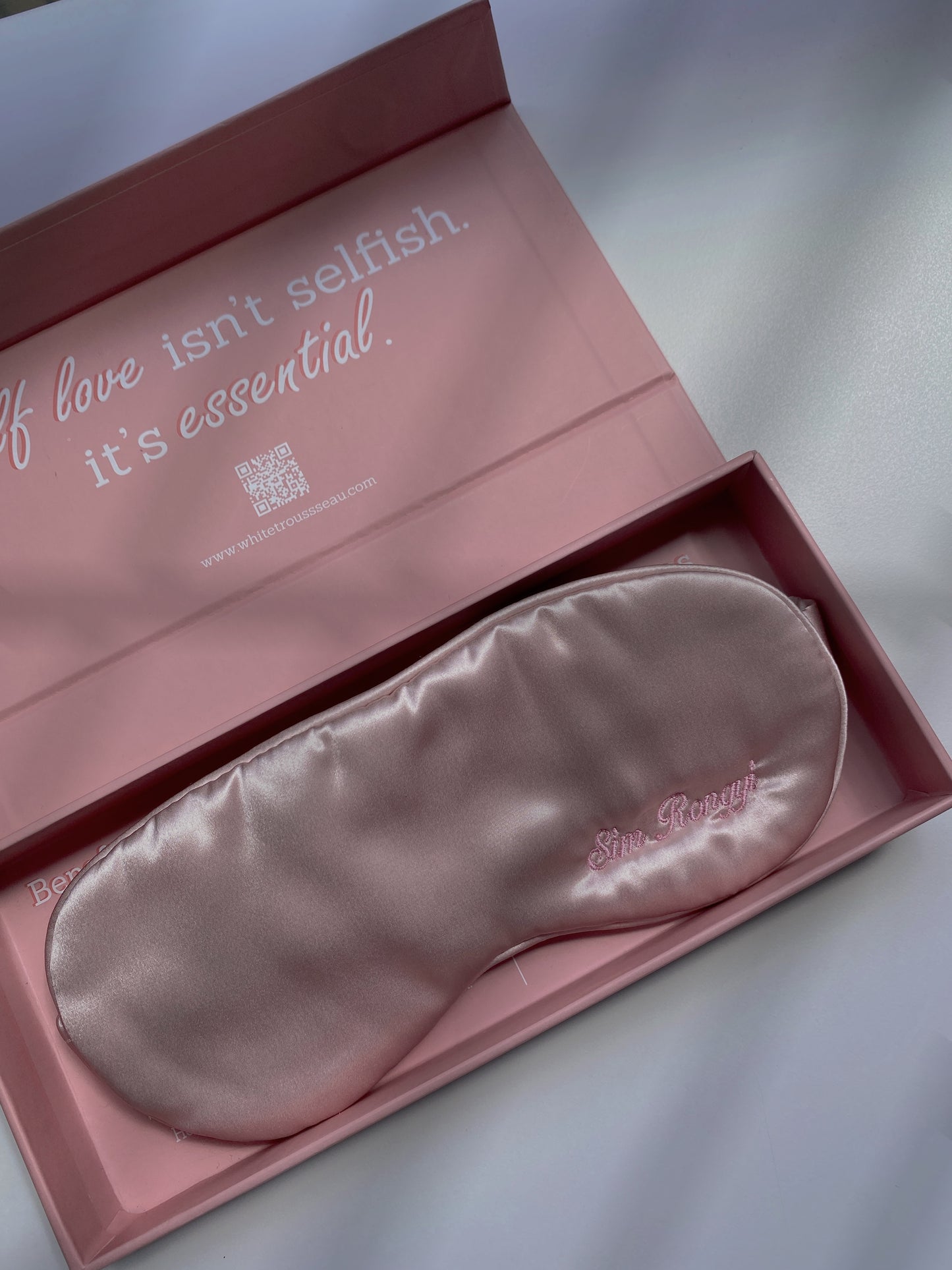 Aurelie Pure Silk Sleep Eye Mask | Pink