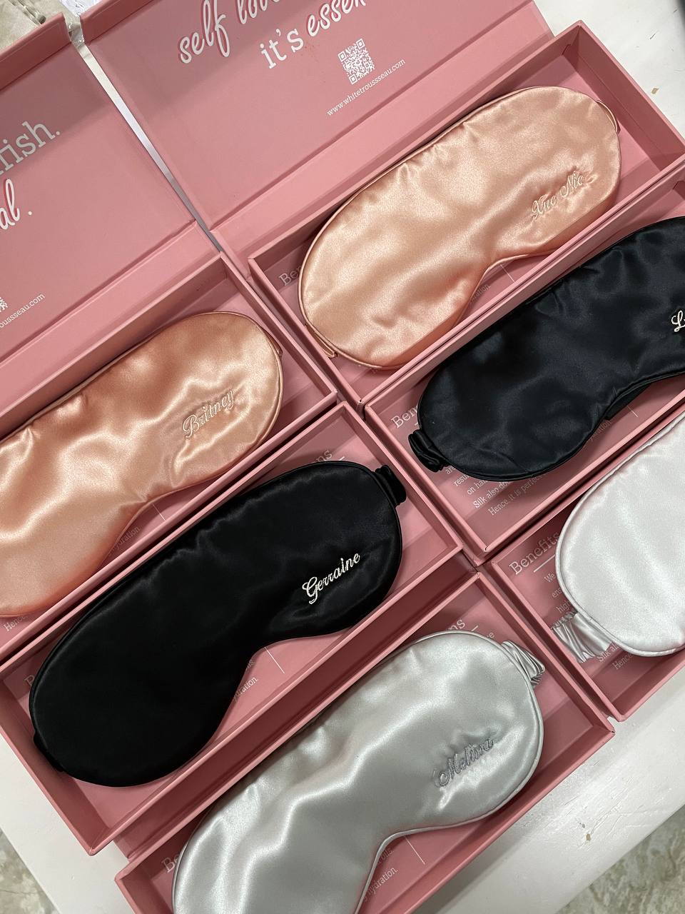Aurelie Pure Silk Sleep Eye Mask | Rose Gold