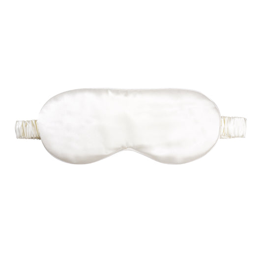 Aurelie Pure Silk Sleep Eye Mask | White