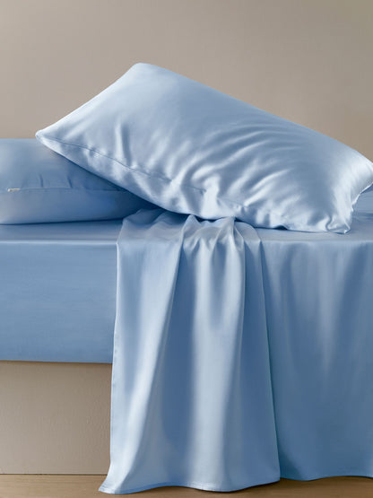 Aurelie Pure Silk Pillowcase | Baby Blue