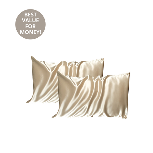 Couple Silk Pillowcase Set | Champagne