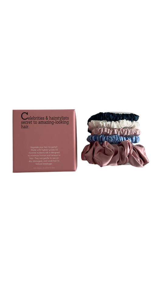 100% Mulberry Silk Scrunchies - The Bloom Kit