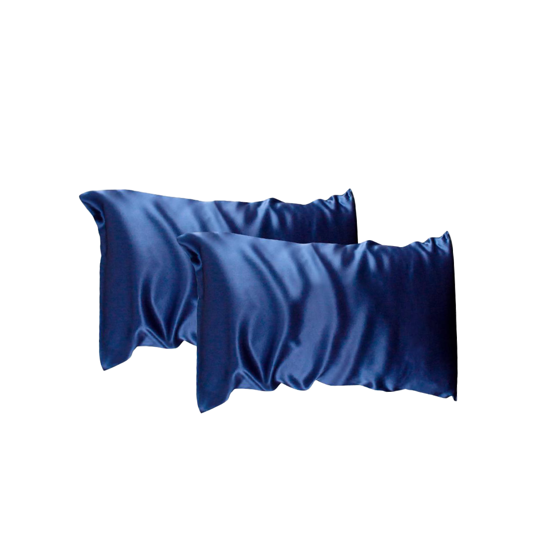 Couple Silk Pillowcase Set | Navy