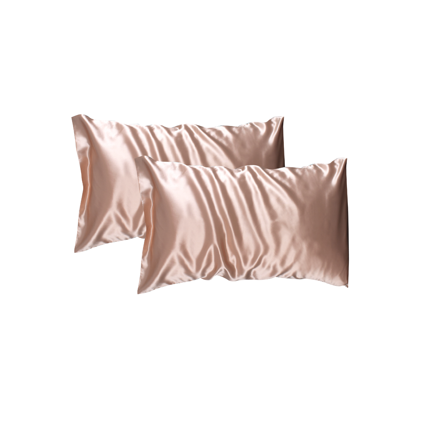 Couple Silk Pillowcase Set | Rose Gold