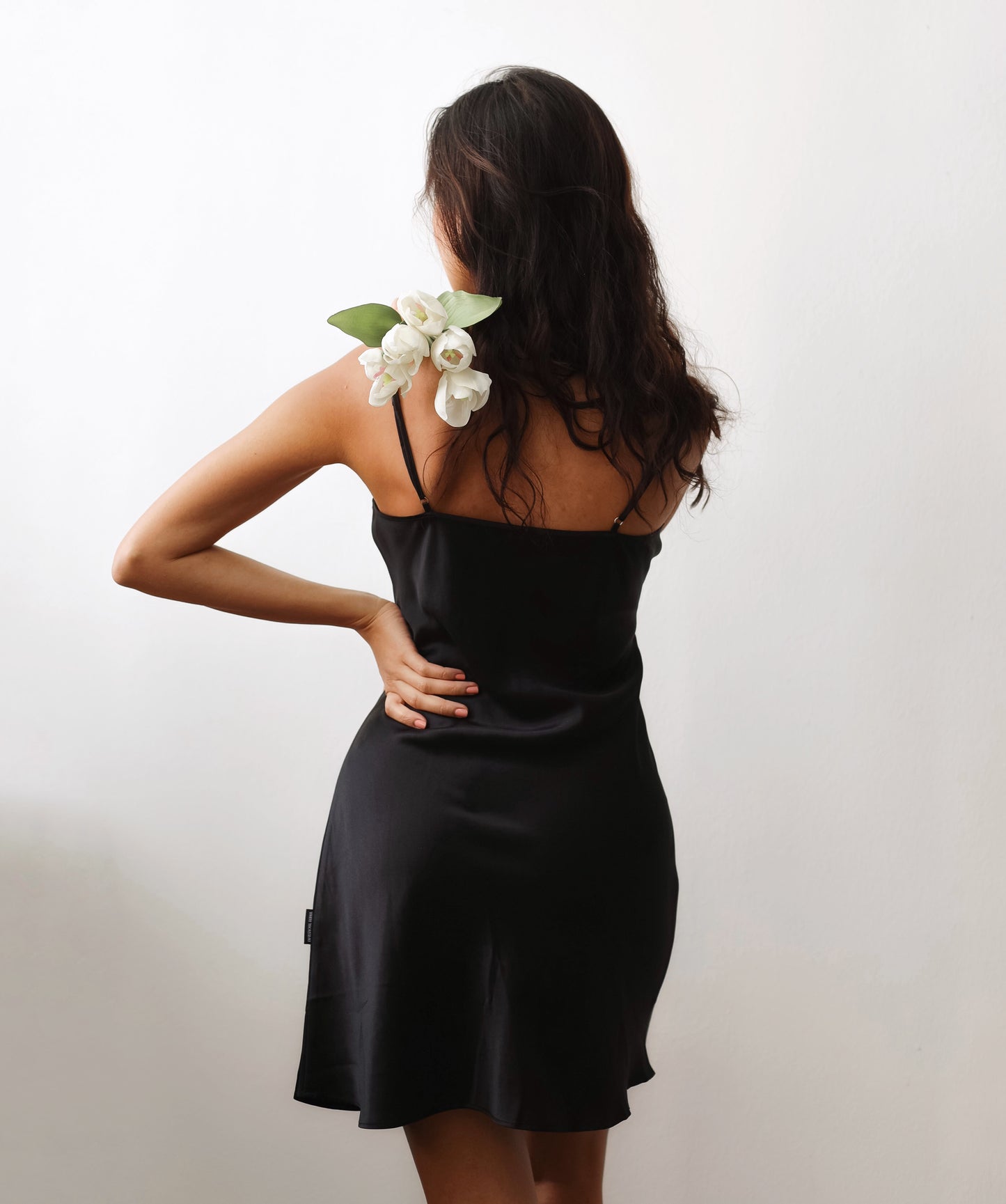 Kate Pure Silk Slip Dress | Black