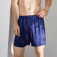 White Trousseau's Pure Mulberry Silk Pajamas Shorts in Navy