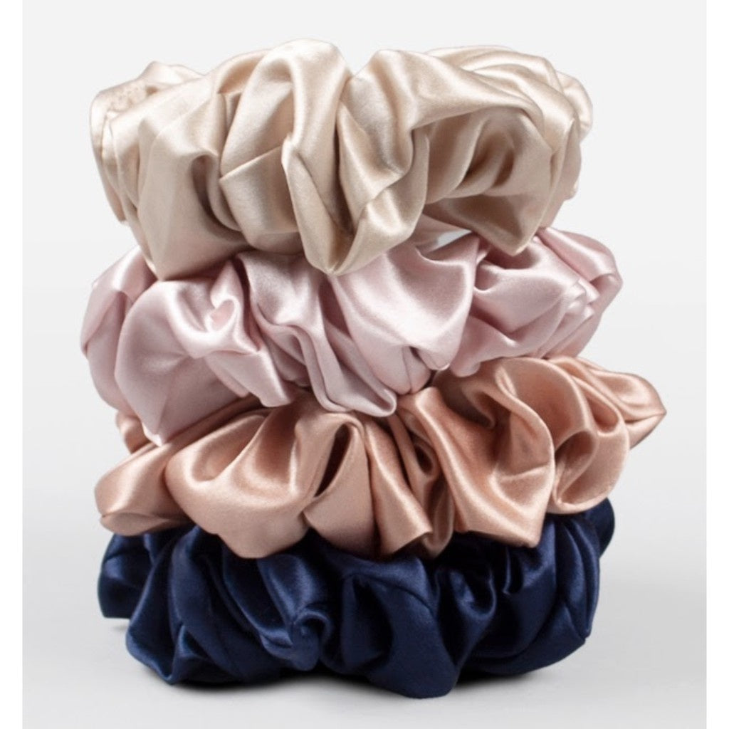Our silk scrunchies are gentle to your precious hair strands. The perfect accessory to incorporate into your fashionably endless style.